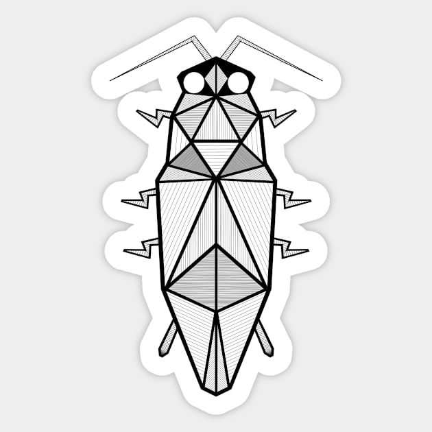 Geometric Insect Sticker by Rajaa Adx